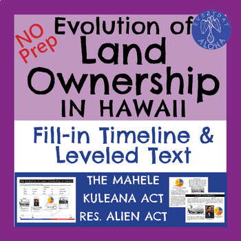 Preview of Evolution of Land Ownership in Hawaii: Fill-In Timeline SS.4.1.1