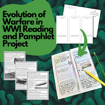 Preview of Evolution of WWI (Trench Warfare, Naval, Aircraft, & Weapons) Reading & Pamphlet