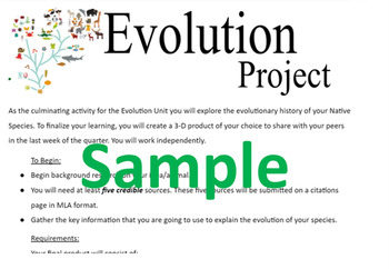 Preview of Evolution of a Species - 3D project