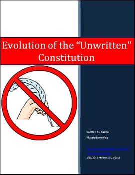 Preview of Evolution of the "Unwritten" Constitution Differentiated Instruction Lesson Plan