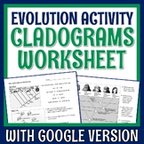 Evolution Worksheet Cladogram Diagrams PRINT and DIGITAL