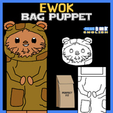 Ewok Brown Paper Bag Puppet Craft | Coloring Activity | St