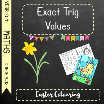 Preview of Exact Trig Values - Easter Colouring