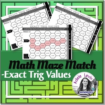 Preview of Exact Trig Values (MATH MAZE MATCH)