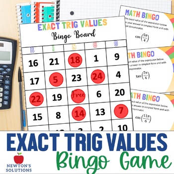 Preview of Exact Trig Values (Radians) BINGO Game