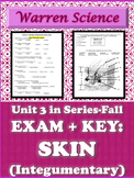 Exam 3-Integumentary (Skin) + KEY-Unit 3 in Series (Fall)