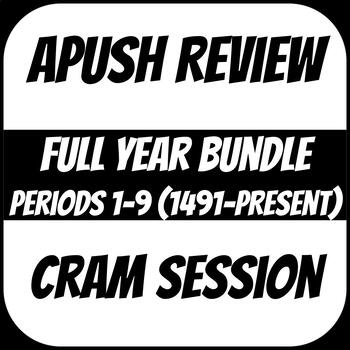 Preview of Exam Cram Review Bundle | Periods 1-9 (1491-Present)