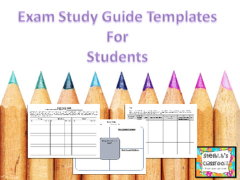 Preview of Semester Exam Review Templates for Students (3 for the price of 1!)