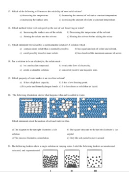 Exam- Solutions by Ms Stricklin Chemistry Corner | TpT