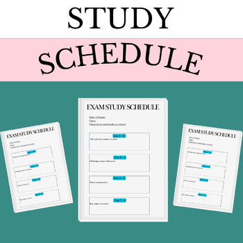 Preview of Exam Study Schedule