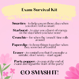 Exam Survival Kit Product Label