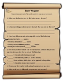 High School Exam Wrapper - printable or digital form refle