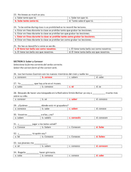 Examen Capitulo 1b Realidades 2 Sqd S Handouts And Lessons Tpt