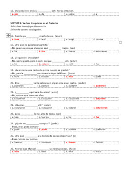 Examen Capitulo 3a Realidades 2 Sqd S Handouts And Lessons Tpt