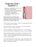 Exámen Final Oral - Español 1 / Final Oral Exam Spanish 1