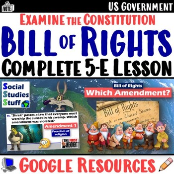 Preview of Examine the Bill of Rights 5-E Lesson | US Constitution Activities | Google