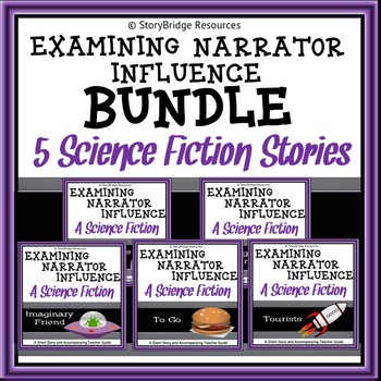 Preview of Examining Narrator Influence & Perspective BUNDLE-5 Science Fiction Stories