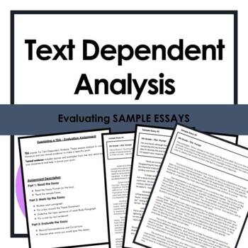 text dependent analysis essay