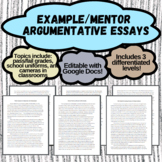 Example Argumenative Essays (differentiated & editable)