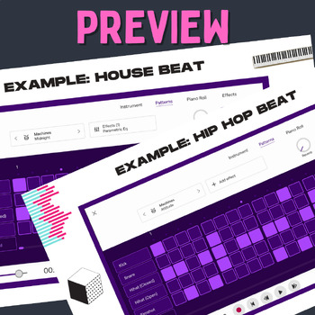 Preview of Example Beats [Student Slides for Music Production - Google Slides]