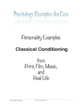 Preview of Examples of Classical Conditioning