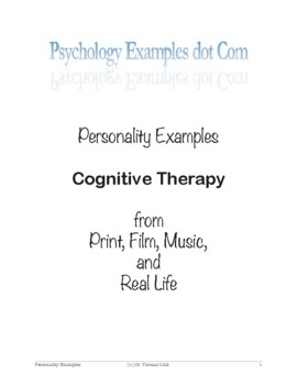 Preview of Examples of Cognitive Therapy