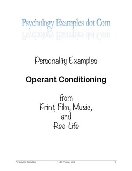Preview of Examples of Operant Conditioning