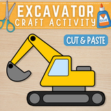 Excavator Craft Template | Construction Vehicle Craft | Bu