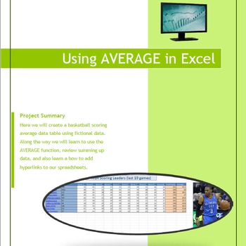 Preview of Excel 2010 Tutorial - NBA stats Using the AVERAGE math function