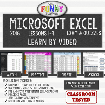 Preview of Excel 2016 Video Tutorial Lessons