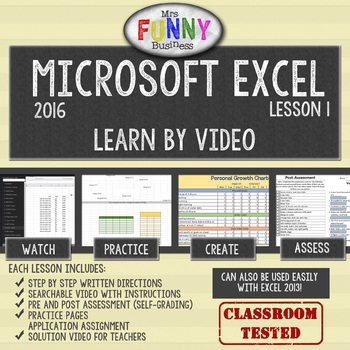 Preview of Excel 2016 Video Tutorial Lesson 1