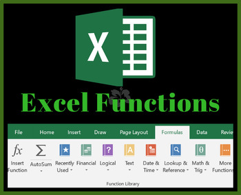 Preview of Excel Functions Quick Reference Handout and Cheat Sheet