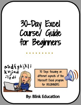 Preview of Excel Course/ Guide for Beginners - 30 Days - FOR TEACHERS/ STUDENTS/ ADULTS