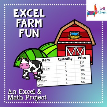 Preview of Excel Farm Fun: Excel and Math Skills