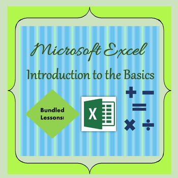 Preview of Excel Lessons - Introduction to the Basics