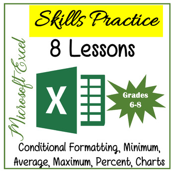 Preview of Excel Lessons - Intermediate Skills Practice Lessons