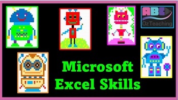Preview of Excel Skills - Robot Bundle #1