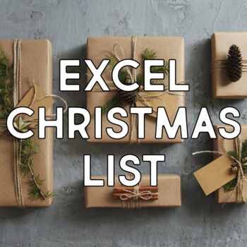 Preview of Excel Spreadsheet Christmas Wish List