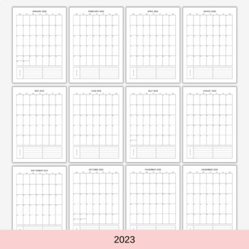 Editable calendar 2023, 2024, 2025, Excel template calendar, 2023 to 2025,