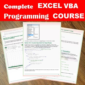 Preview of ExcelVBA complete Curriculum for programming