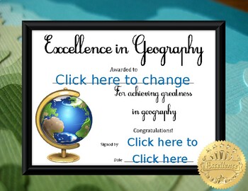 Preview of Excellence in Geography