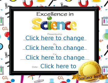 Preview of Excellence in Science Award
