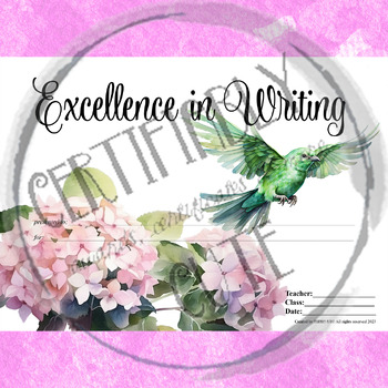 Preview of Excellence in Writing