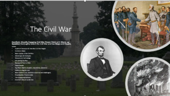 Preview of Excellent Civil War Powerpoint with Warm up Question-Visually Engaging-38 Slides