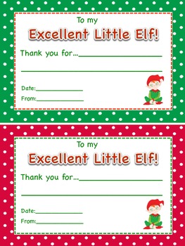 Preview of "Excellent Little Elf" Student Notes!