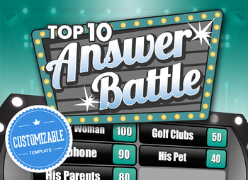 Preview of Answer Battle Classroom Trivia Gameshow  - PowerPoint Template - PC, Mac, iPad