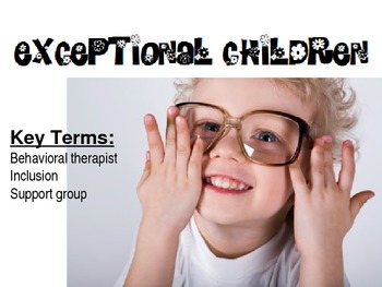 Preview of Exceptional Children Powerpoint for FCS Child Development
