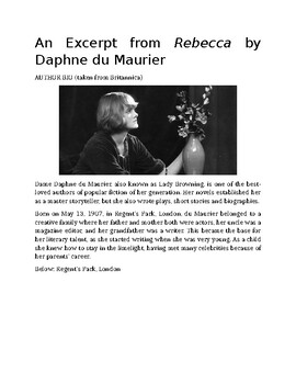 Реферат: Rebecca By Daphne Du Maurier Essay Research