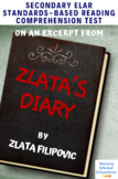 Excerpt from Zlata’s Diary Multiple-Choice Reading Compreh