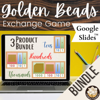 Preview of Exchange Game Google Slides BUNDLE - Digital Montessori Golden Beads
